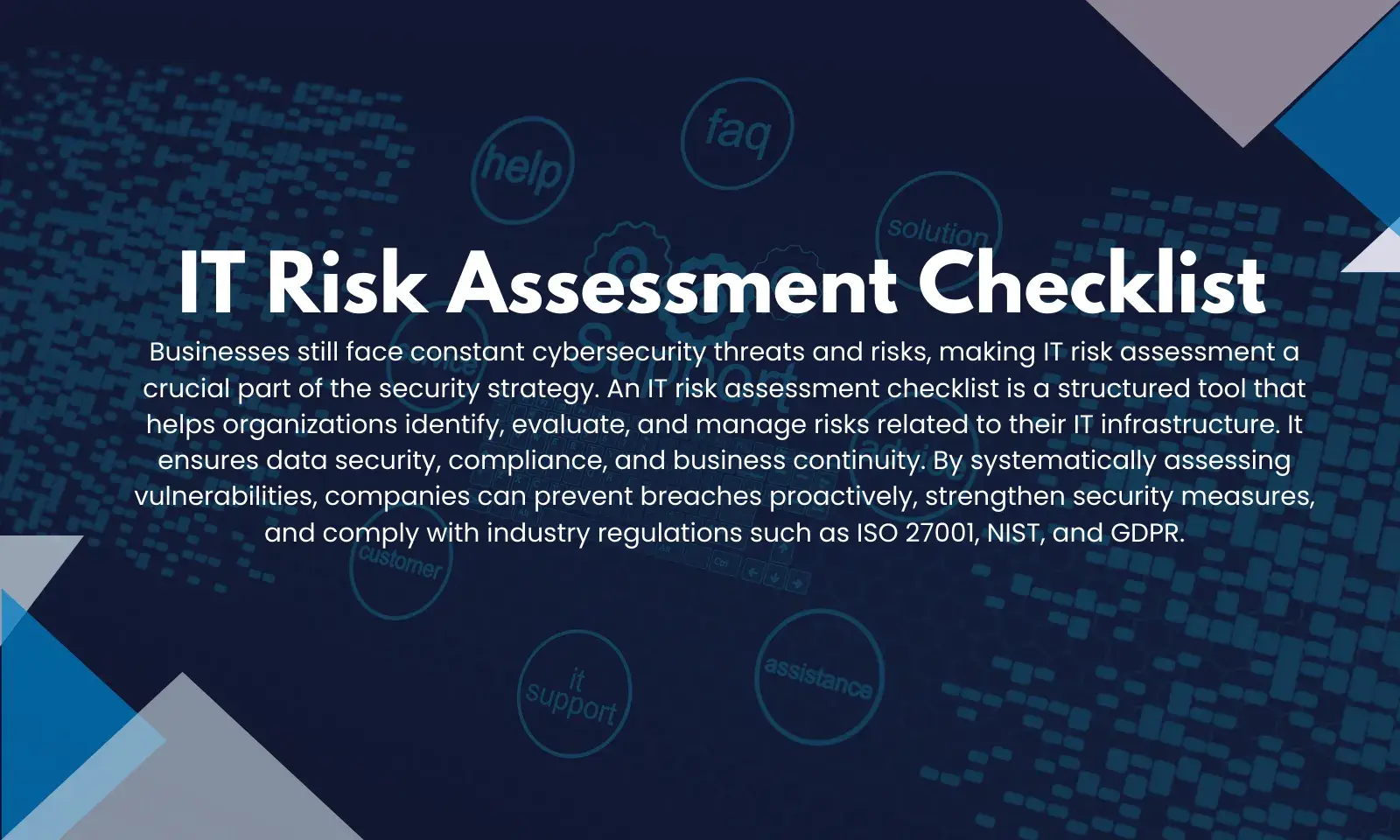 IT Risk Assessment Checklist